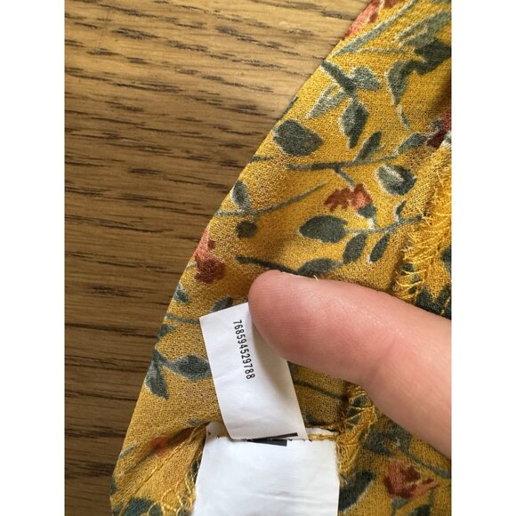 Ophelia Roe Anthropologie‎ Women Size Large Floral Tiered Blouse Peasant Boho - Picture 10 of 11